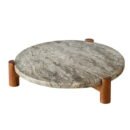 Better Homes & Gardens Natural Marble Trivet with Acacia Wood Stand 11in