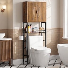 Biemlerfn Over-the-Toilet Bathroom Storage Cabinet - Vintage Brown