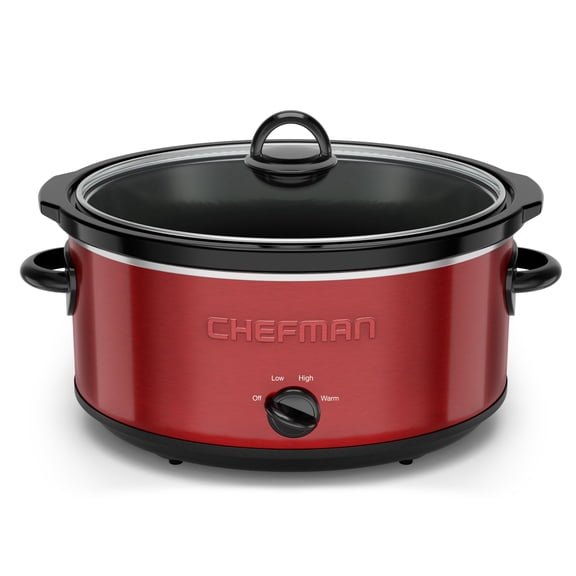 Chefman 7-Quart Electric Slow Cooker Red